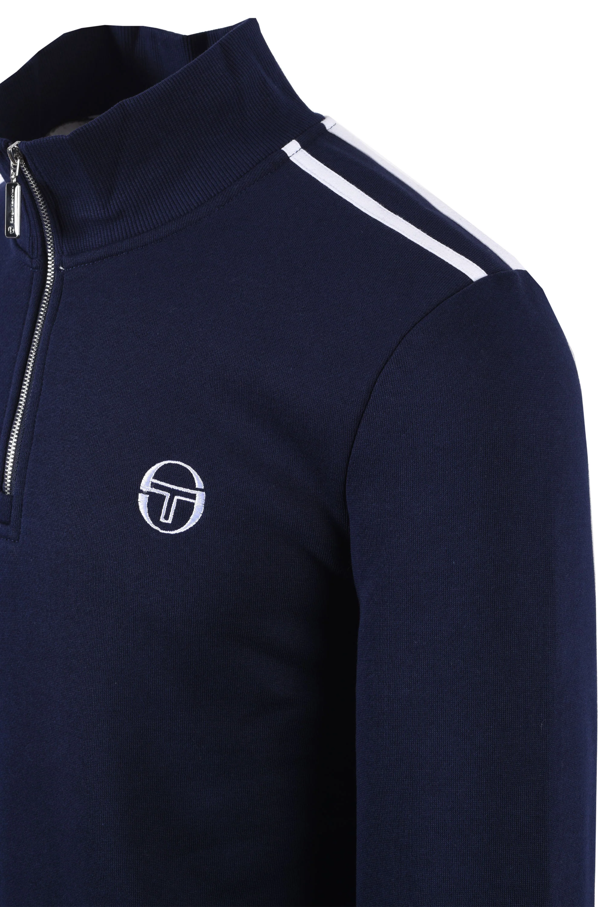 SERGIO TACCHINI LOCCHI HALF ZIP MARITIME BLUE/WHITE - Image 4