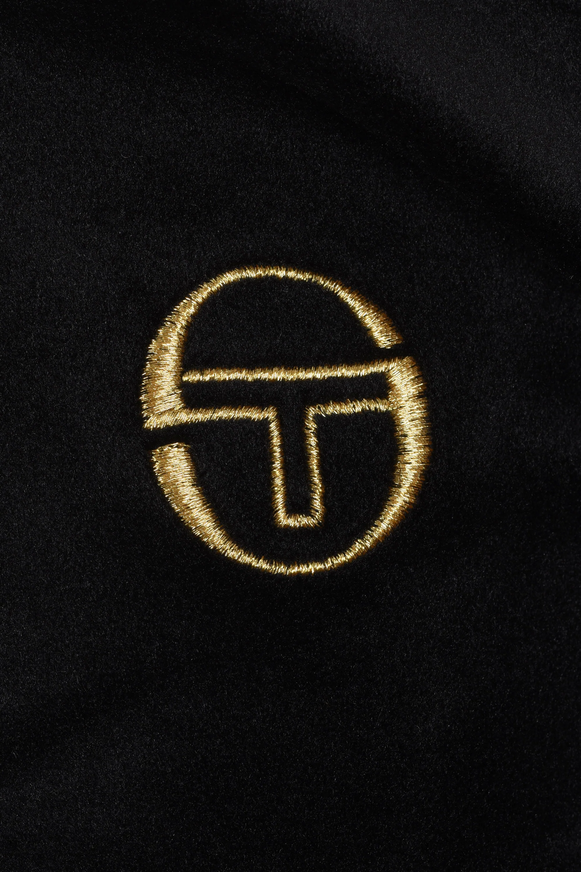 Sergio Tacchini Mahony Half Zip Velour Polo Black/Gold - Image 3