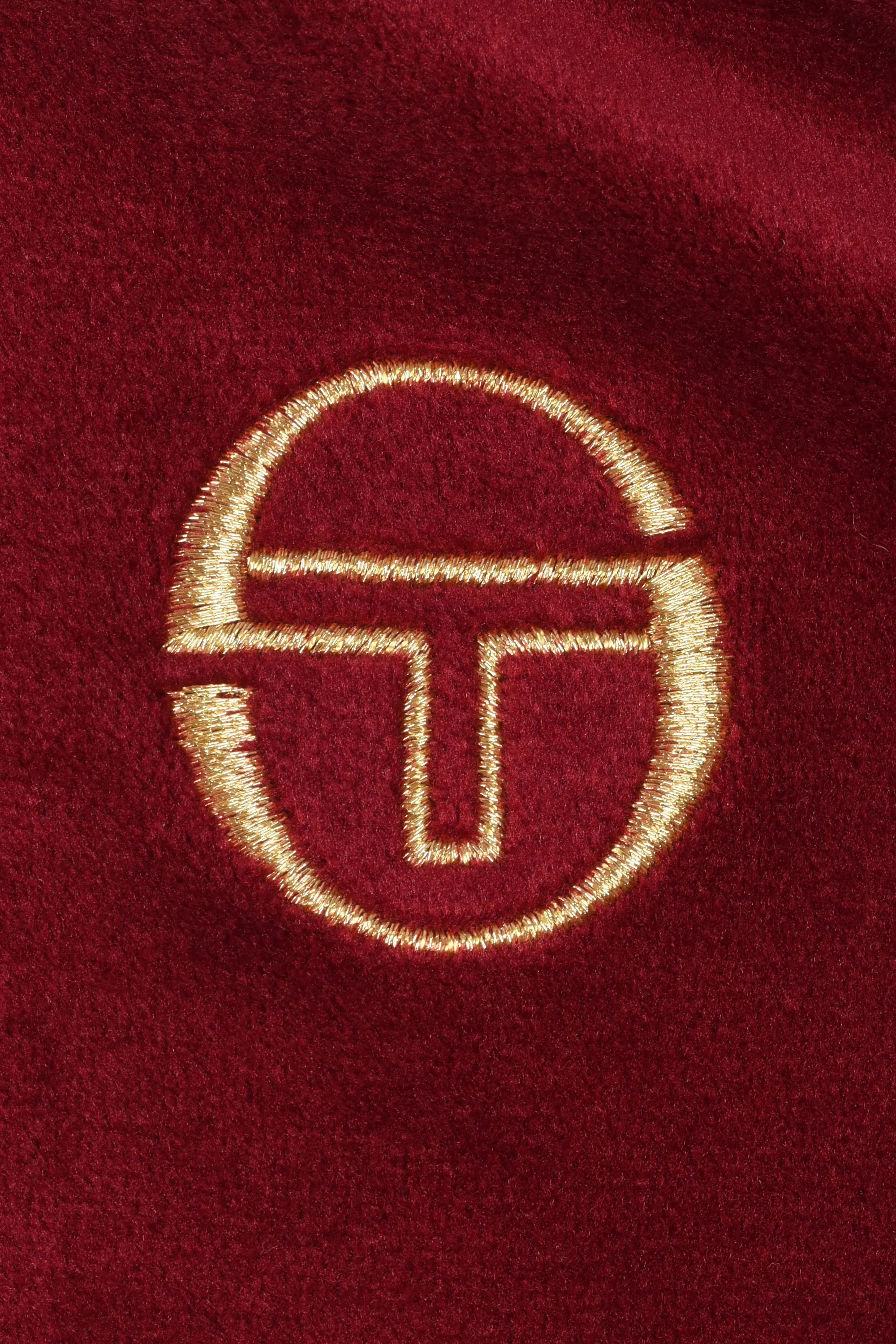 Sergio Tacchini Mahony Half Zip Velour Polo Rhubarb/Gold - Image 3