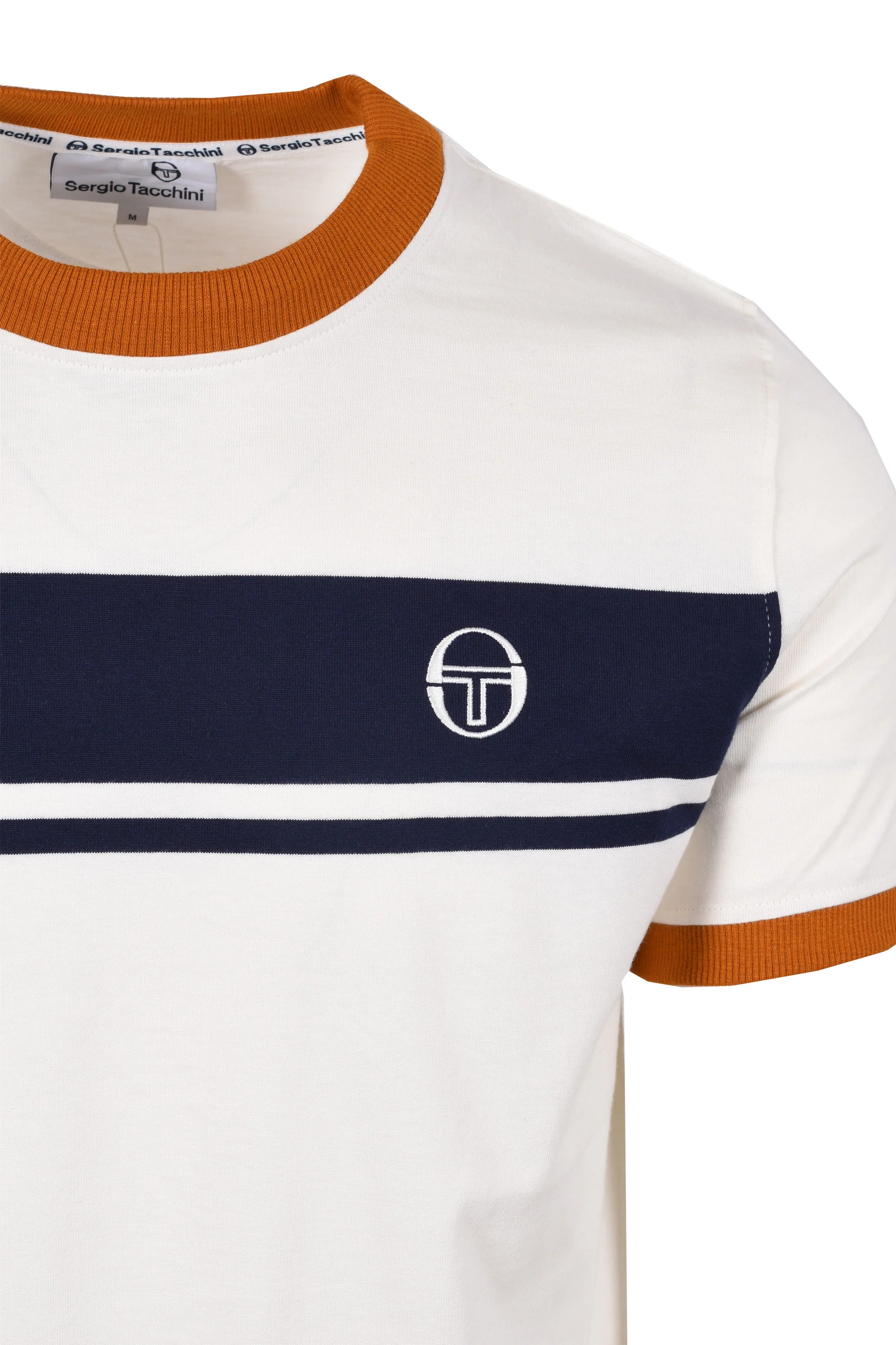Sergio Tacchini Master T-Shirt Gardenia/Maritime Blue/Pumpkin - Image 2