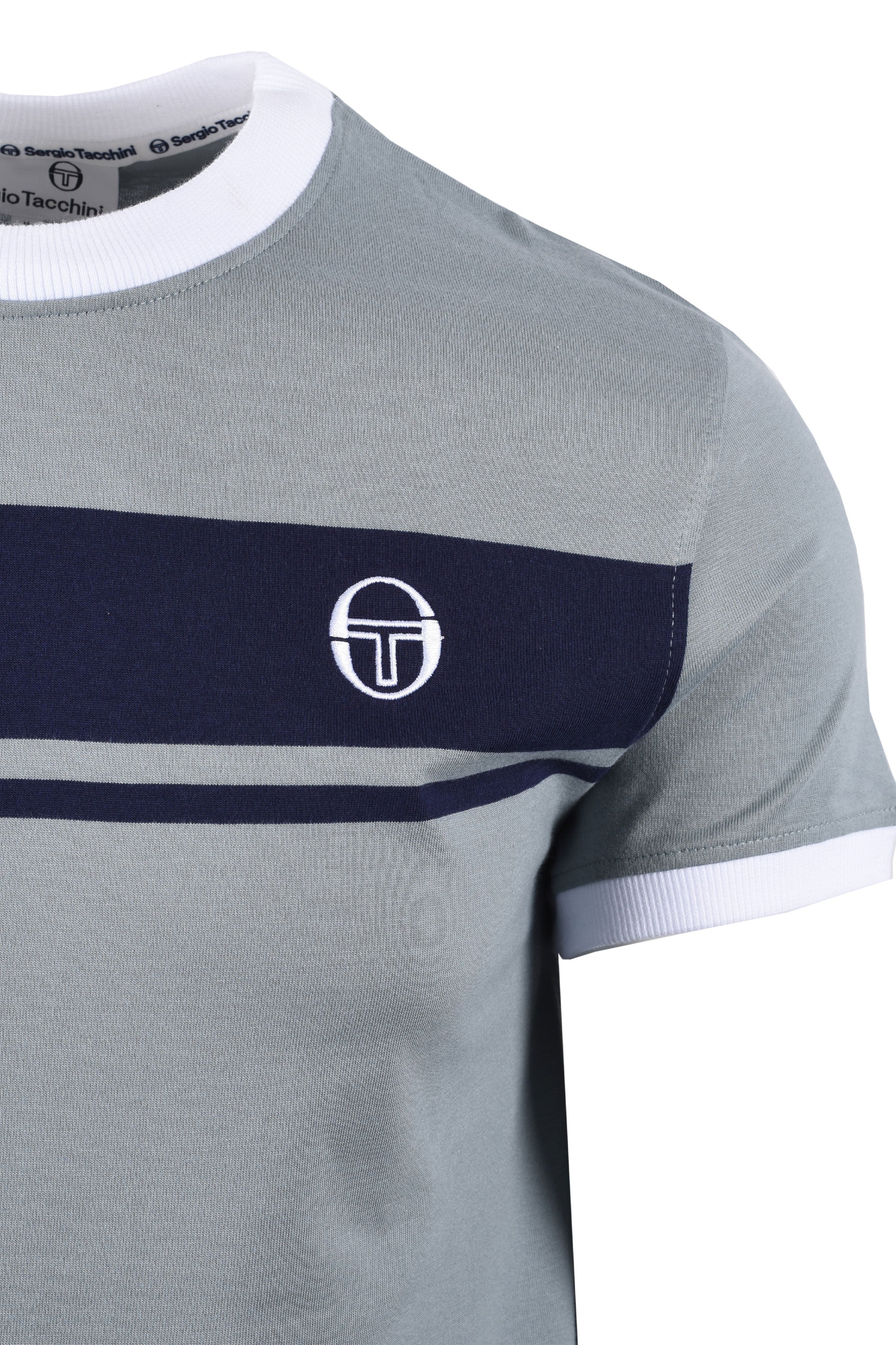 SERGIO TACCHINI MASTER T-SHIRT LEAD/MARITIME BLUE/WHITE - Image 2