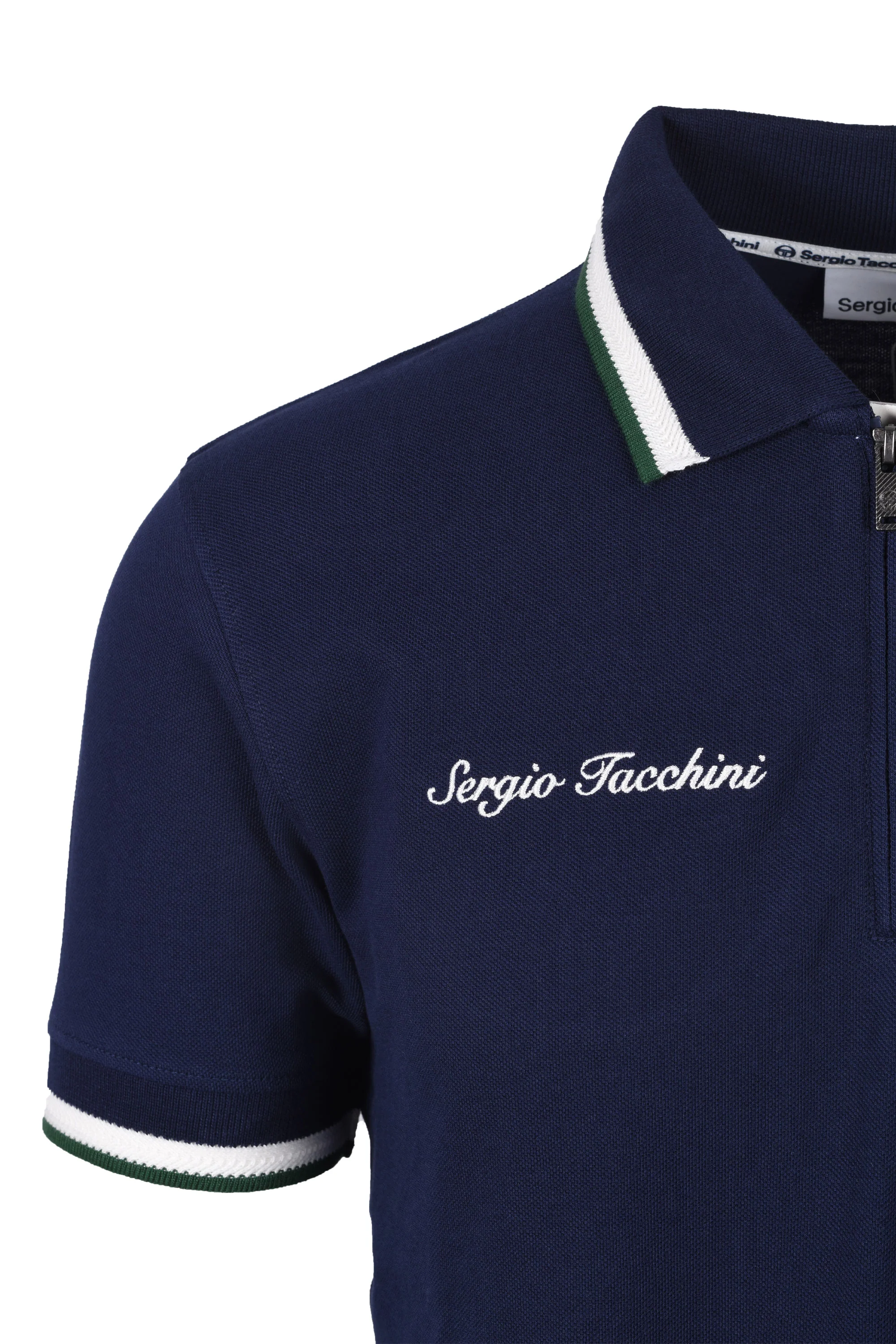 Sergio Tacchini Nanto Zip Polo Maritime Blue - Image 3