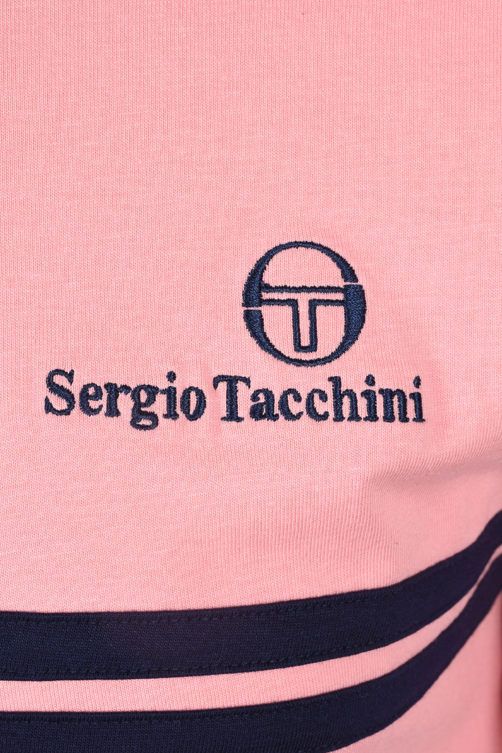 Sergio Tacchini New Supermac T-Shirt Quartz Pink/Maritime Blue - Image 3