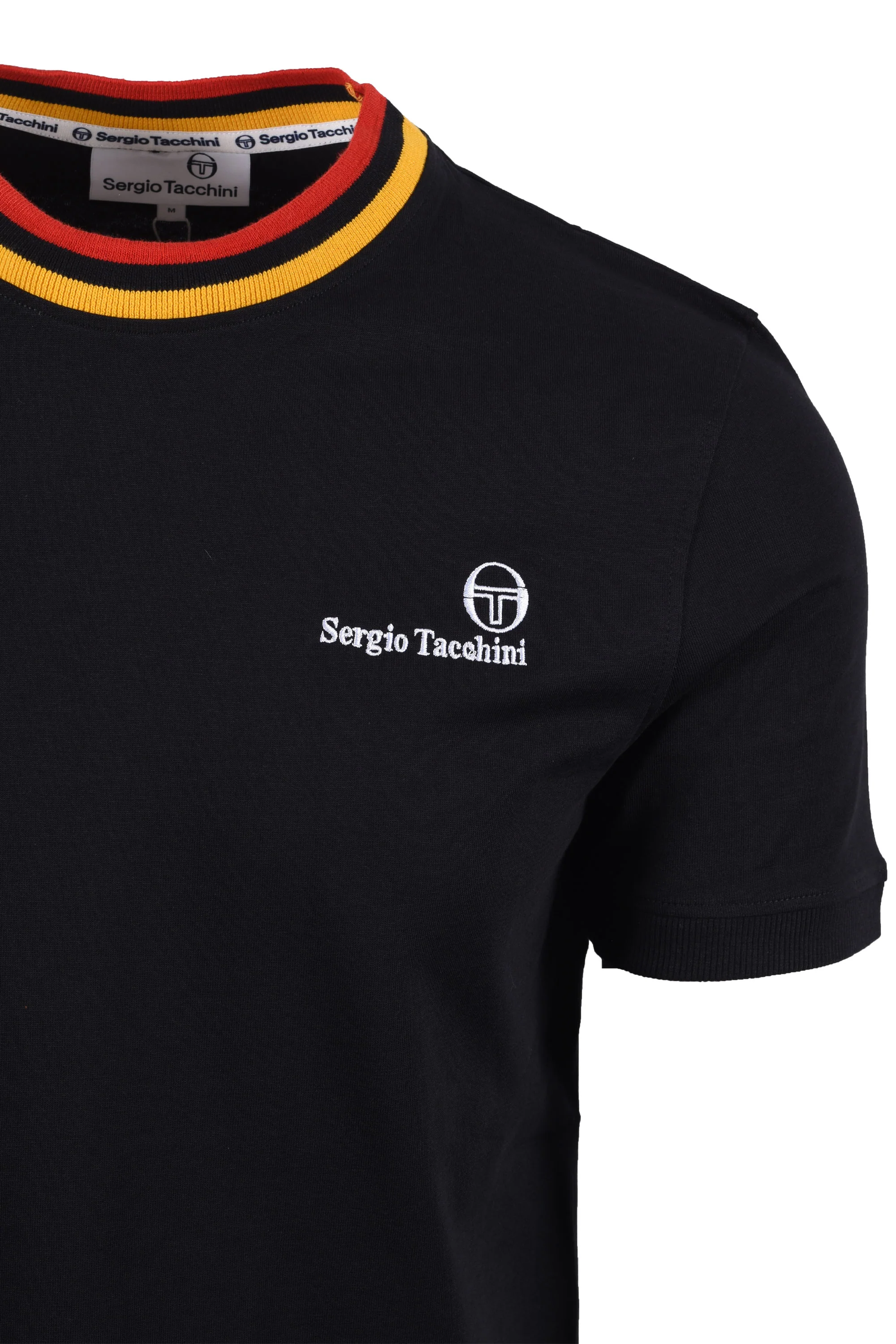 SERGIO TACCHINI RAINER FC T-SHIRT BLACK/OLD GOLD/ADRENALINE RUSH - Image 2