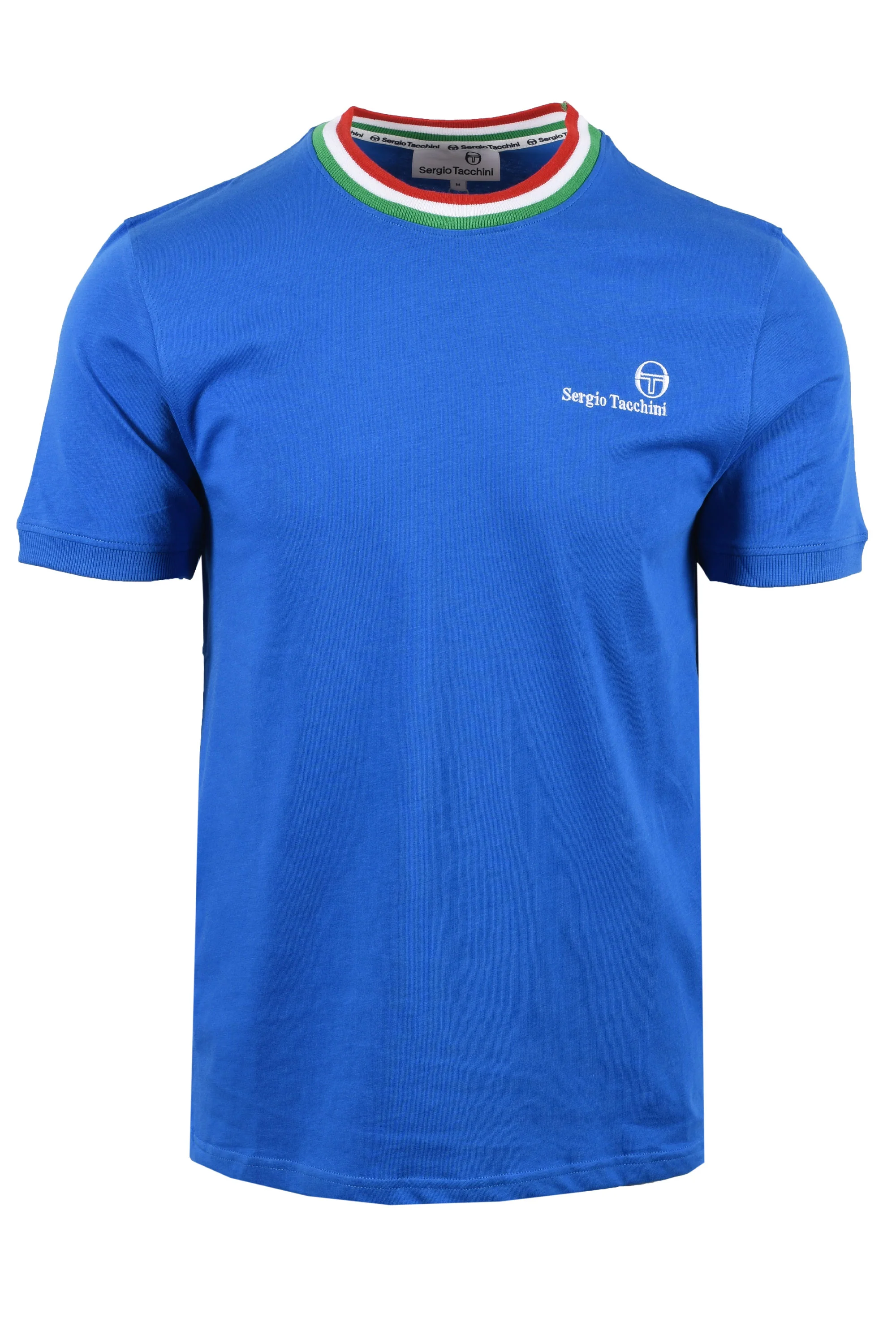 SERGIO TACCHINI RAINER FC T-SHIRT STRING BLUE/FERN GREEN/ADRENALINE RED