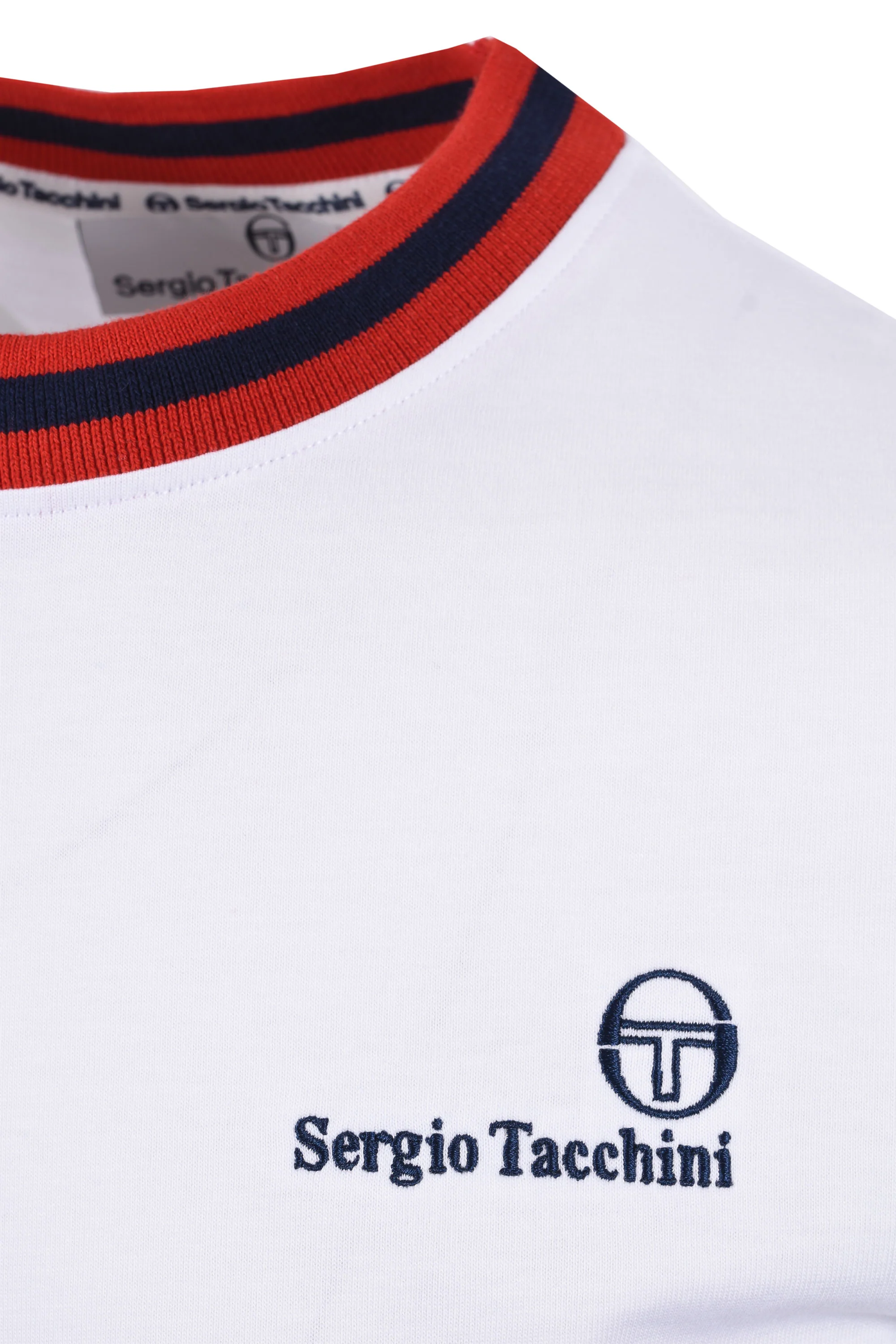 SERGIO TACCHINI RAINER FC T-SHIRT WHITE/MARITIME BLUE/ADRENELINE RED - Image 3