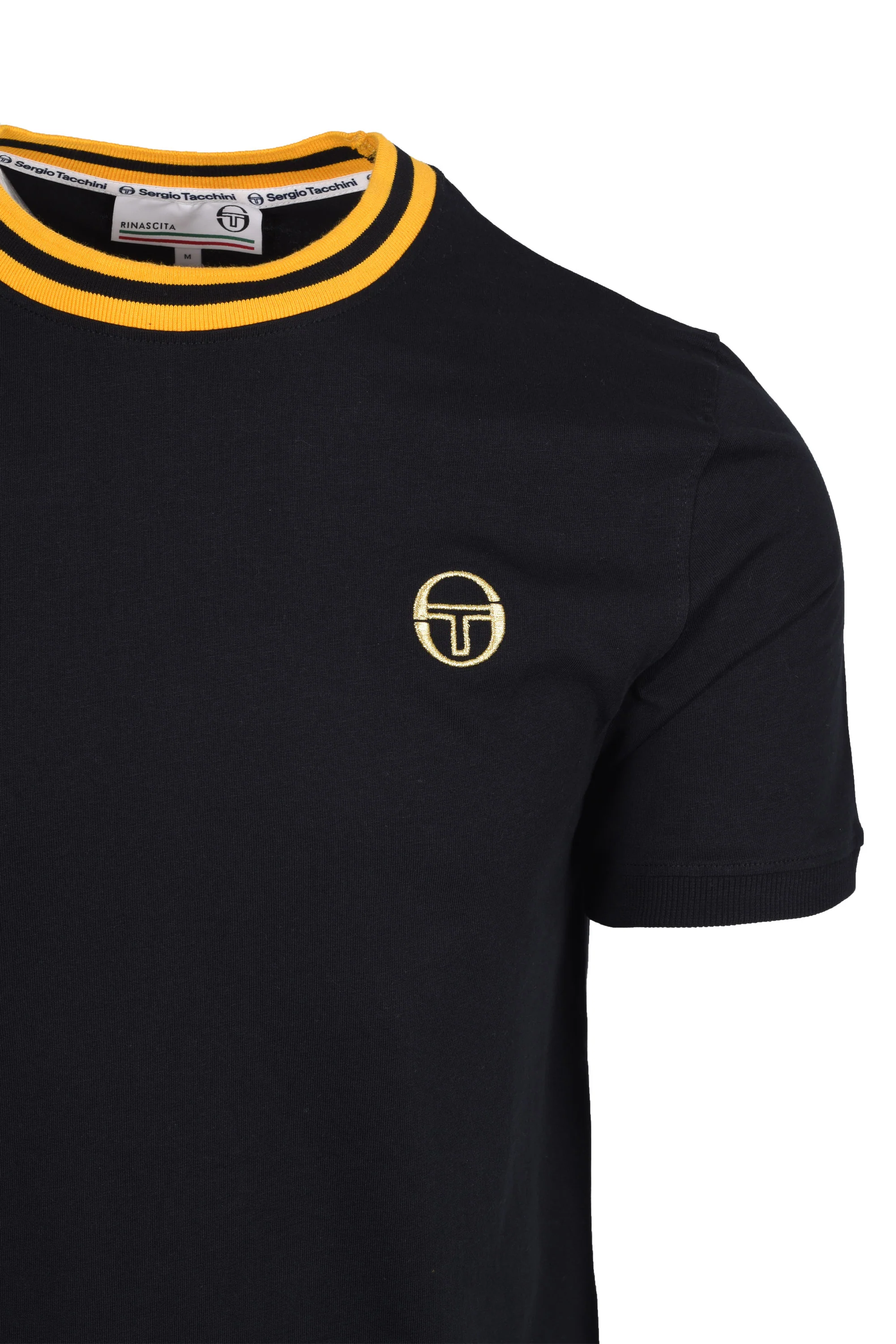 Sergio Tacchini Rainer T-Shirt Maritime Black/Old Gold - Image 2