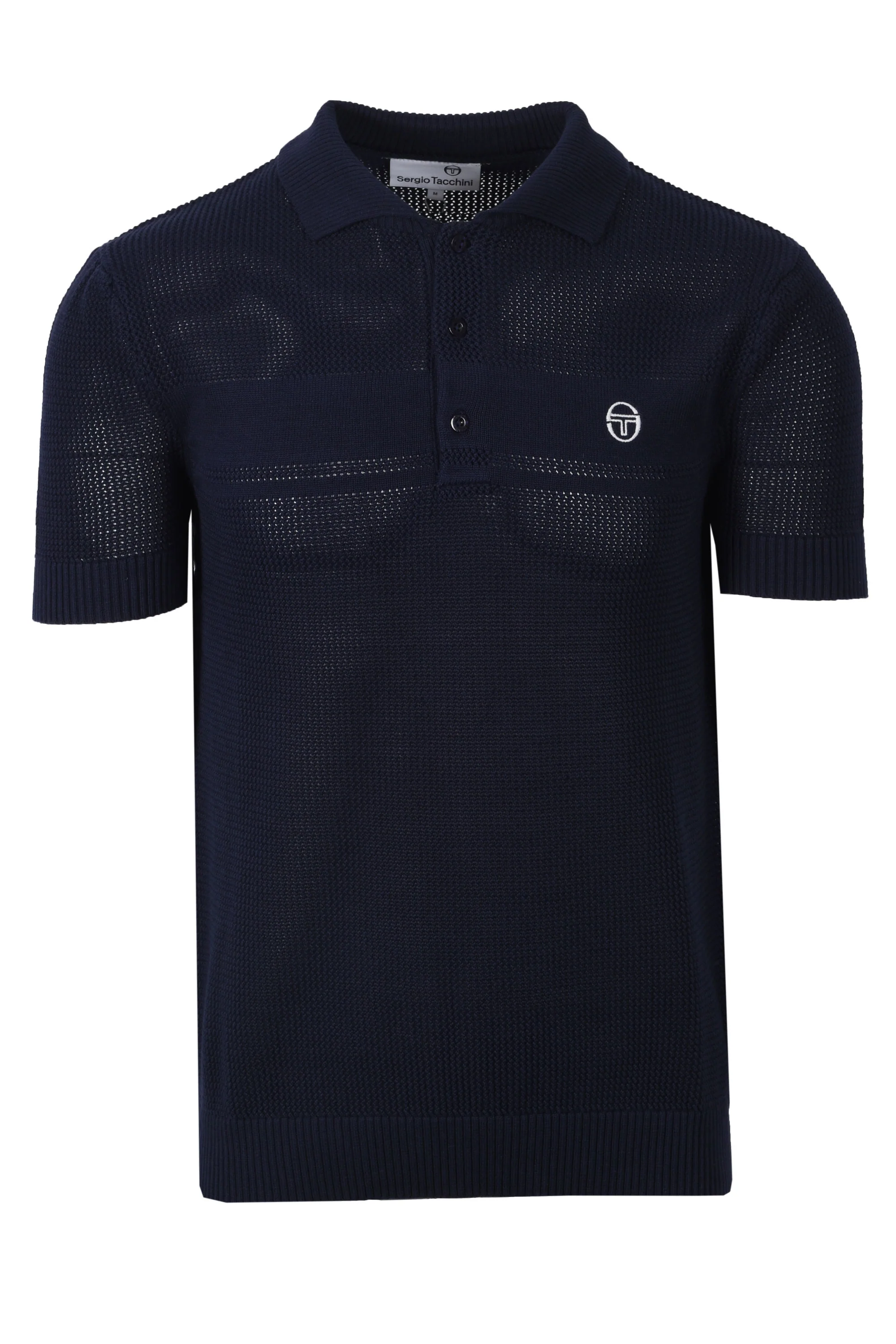 SERGIO TACCHINI SABINO KNITTED POLO SHIRT MARITIME BLUE