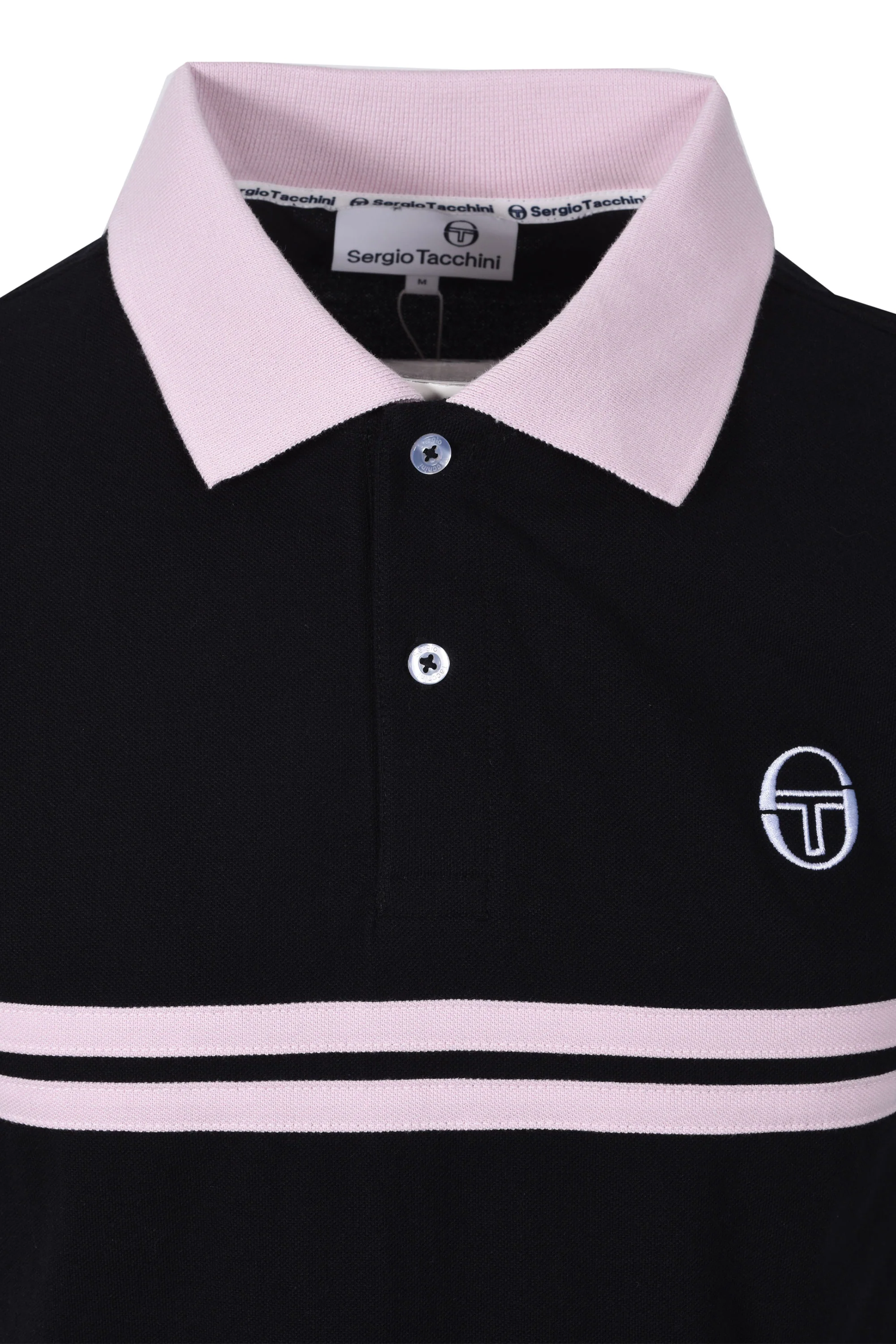 SERGIO TACCHINI SUPERMAC POLO BLACK/LIGHT LILAC - Image 2