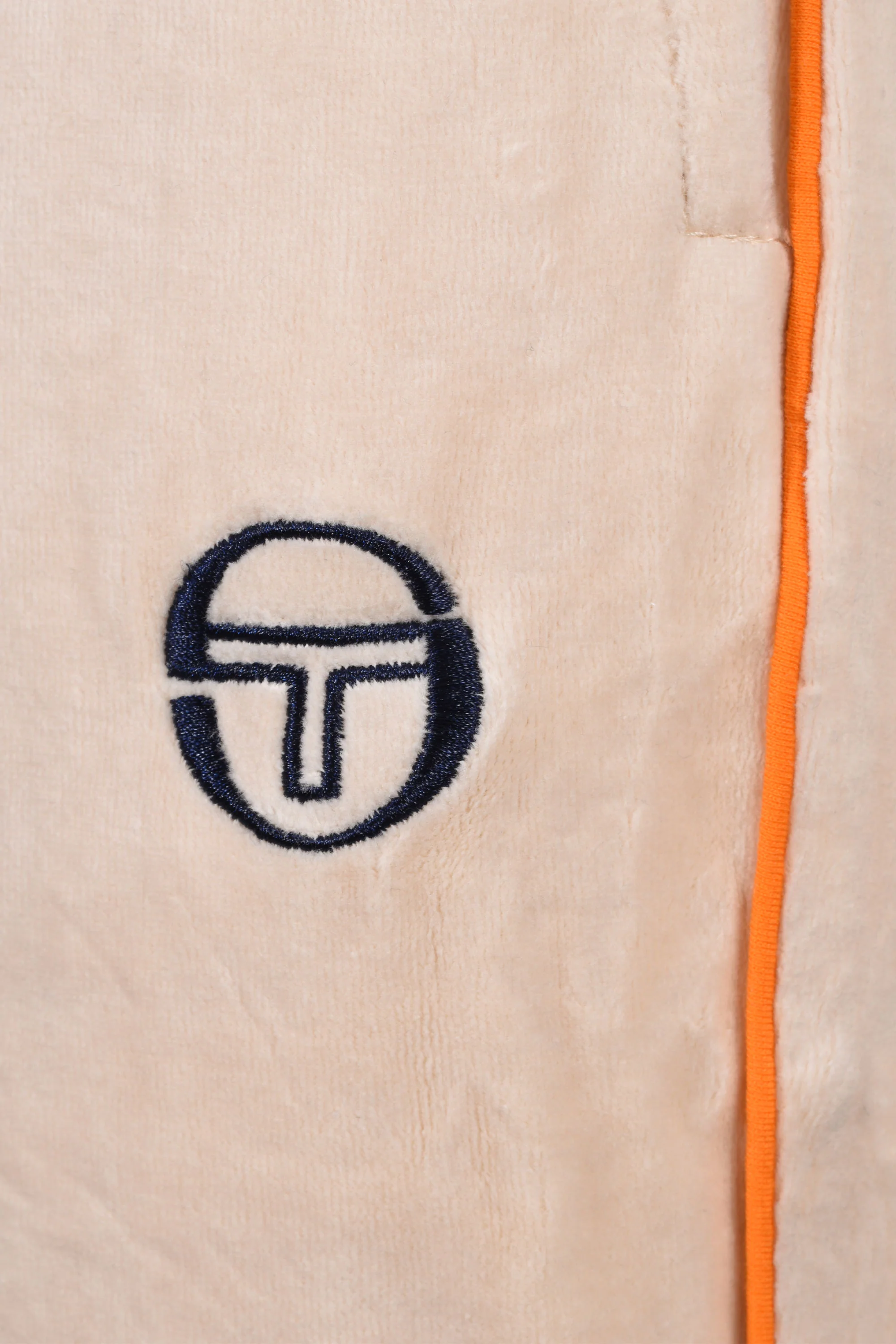 SERGIO TACCHINI TASSO VELOUR TRACK PANT SANDSHELL/ORANGE PEPPER - Image 3