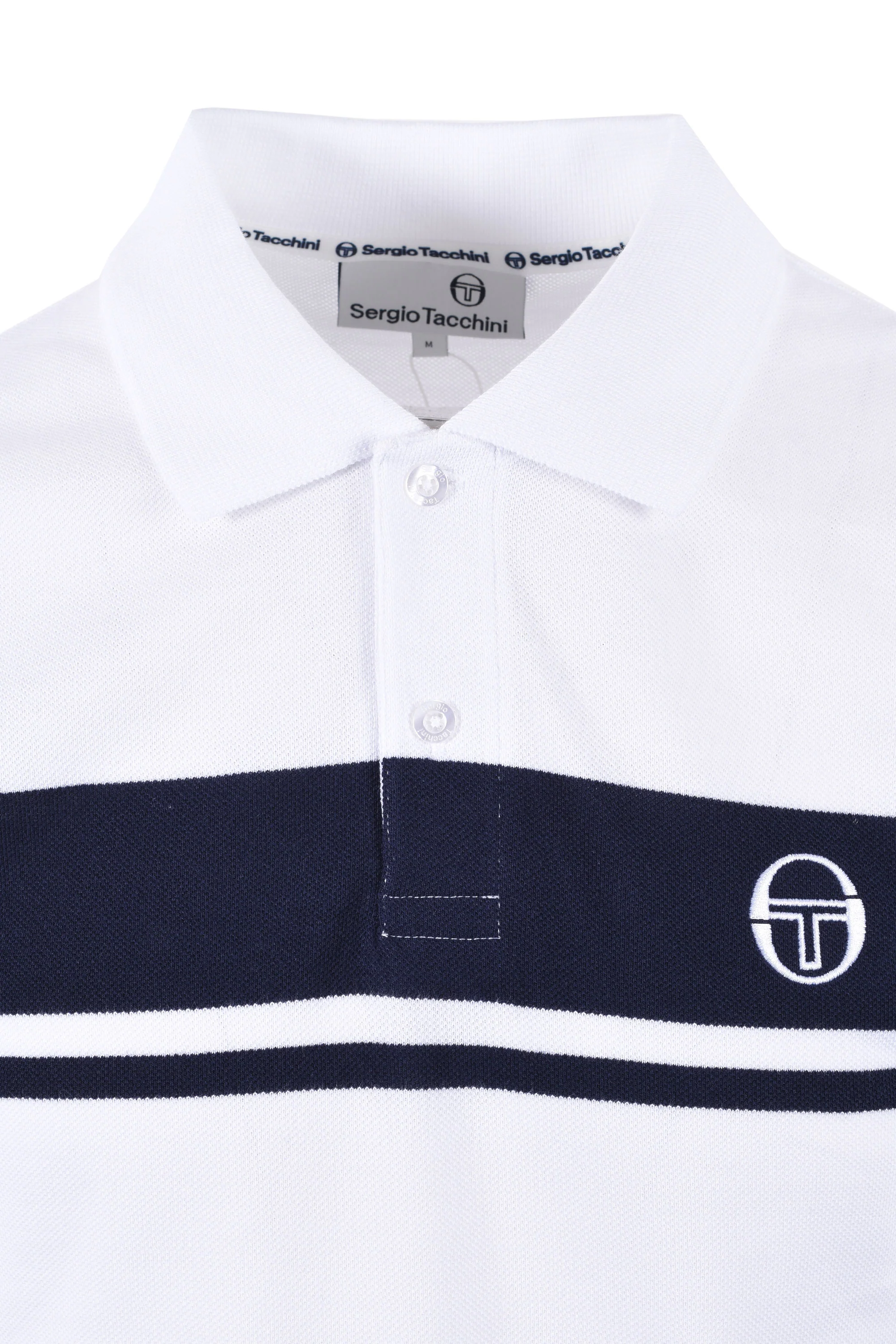 SERGIO TACCHINI YOUNG LINE POLO WHITE/MARITIME BLUE - Image 2
