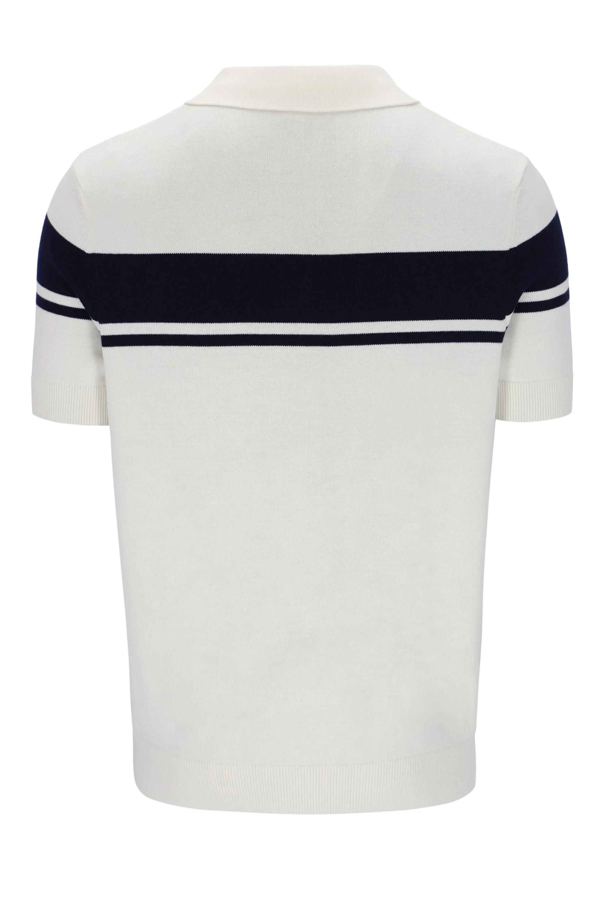 SERGIO TACCHINI 60th ANNIVERSARY YOUNGLINE KNITTED POLO GARDENIA/MARITIME BLUE - Image 3