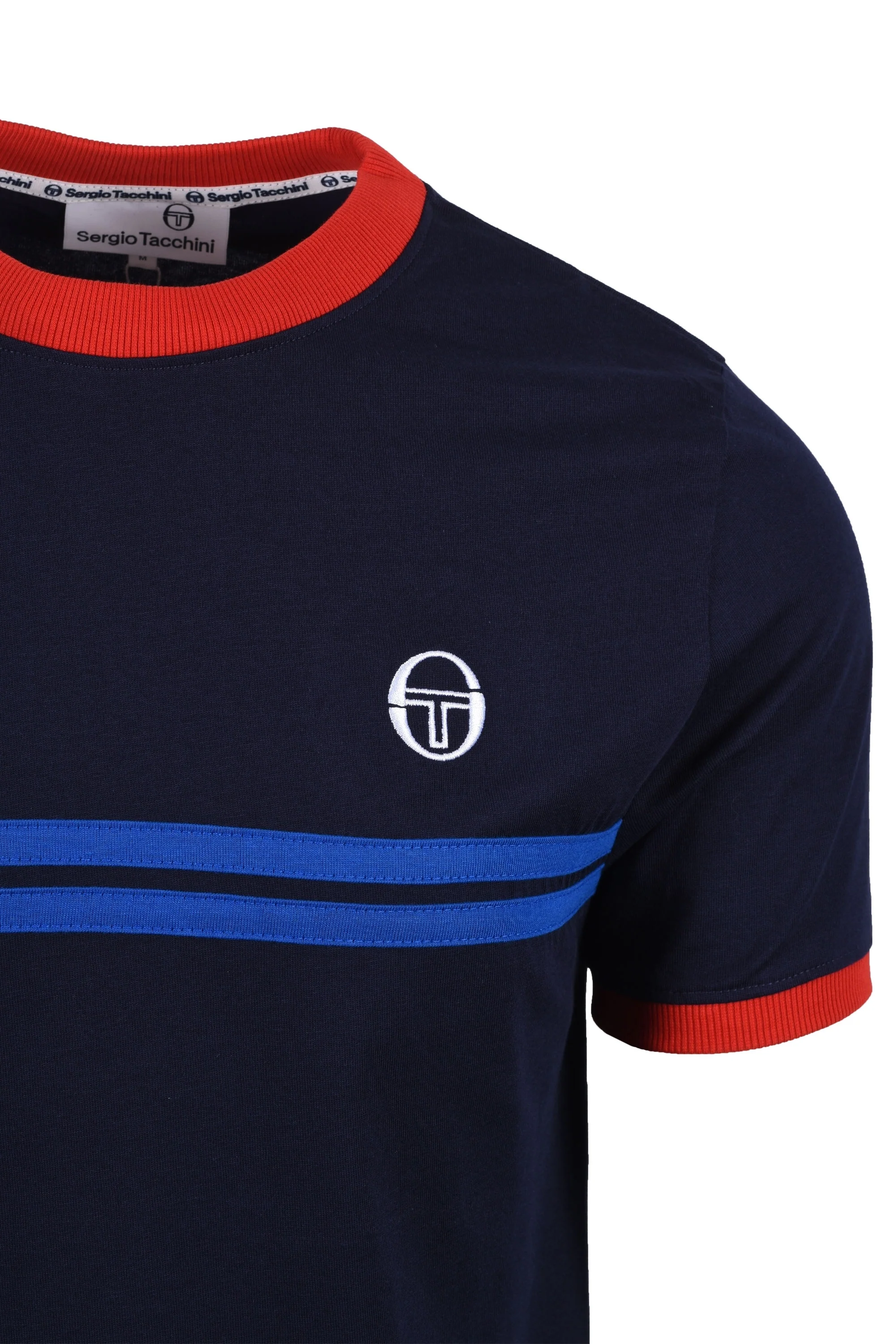 Sergio Tacchini Supermac T-shirt Navy/Red - Image 3