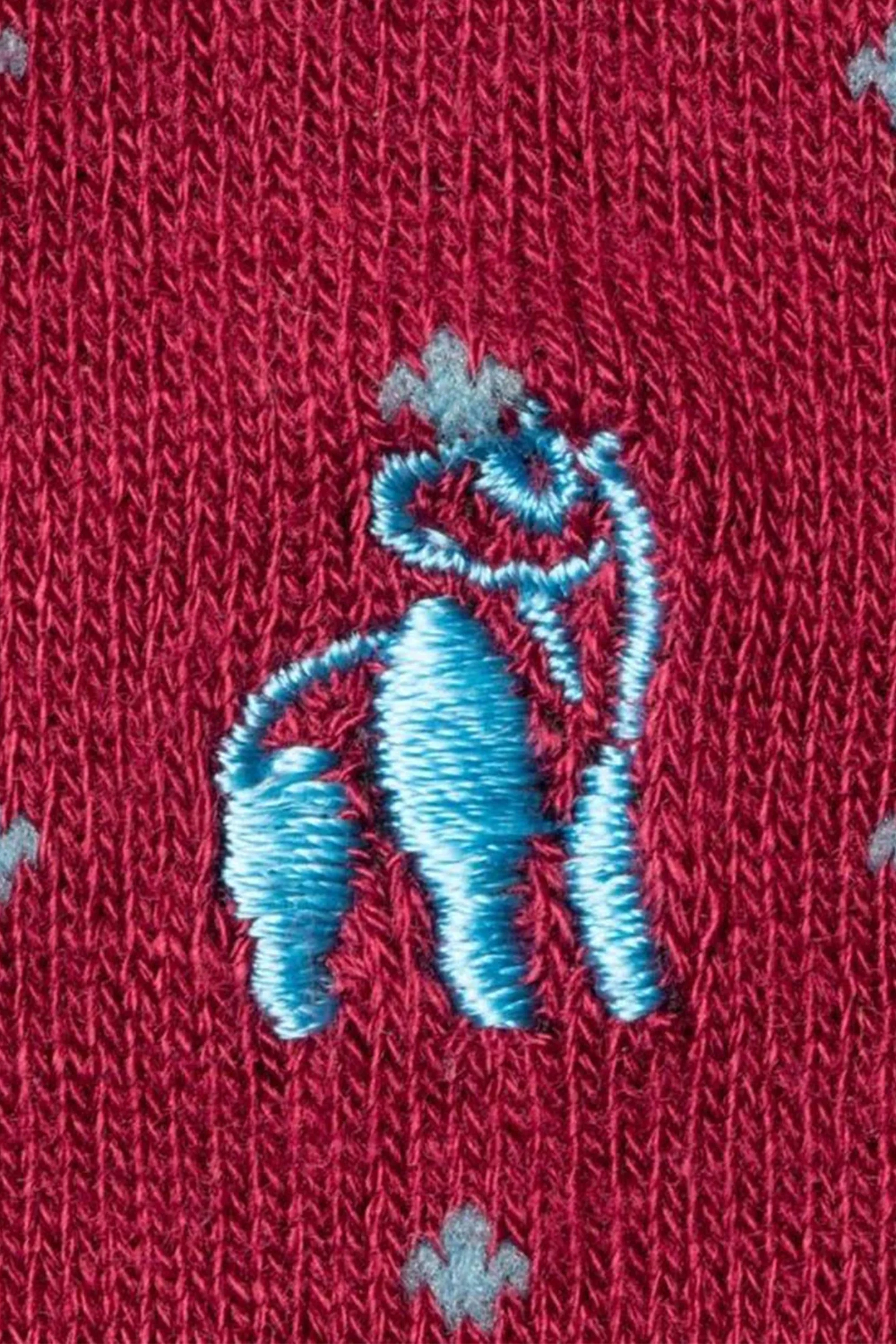 Swole Panda Bamboo Socks Burgundy Spot - Image 2