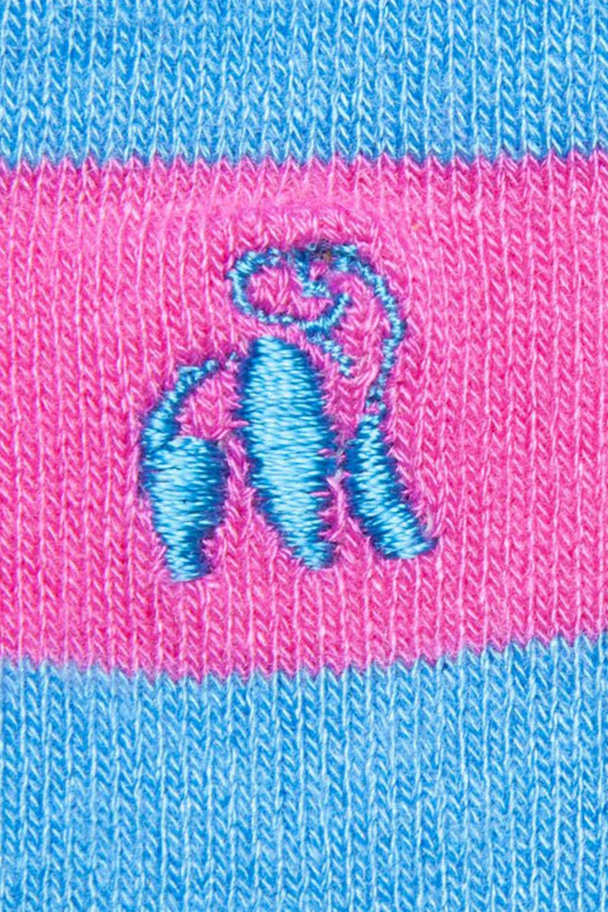 Swole Panda Bamboo Socks Light Pink Stripe - Image 2