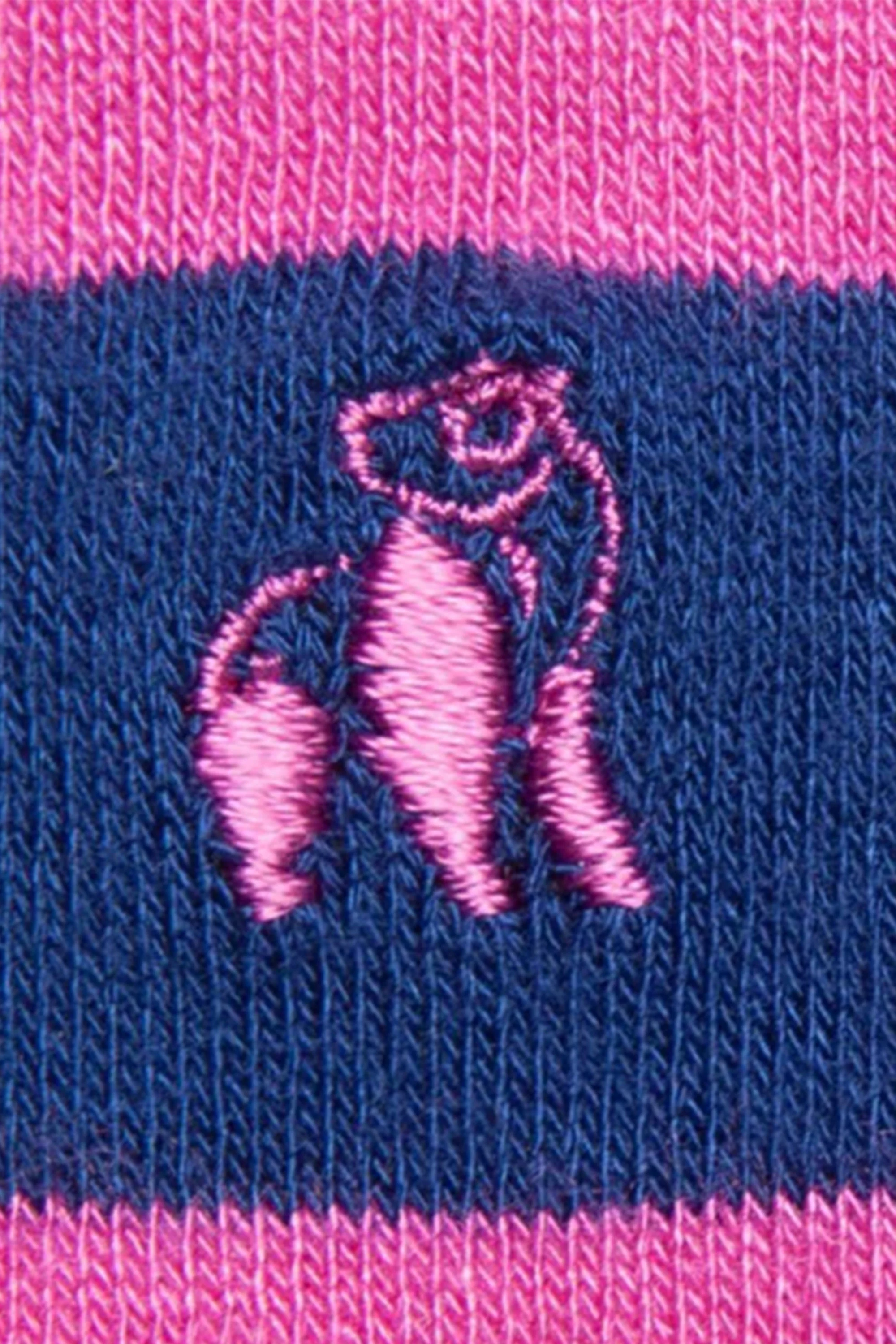 Swole Panda Bamboo Socks Rich Pink Striped - Image 2