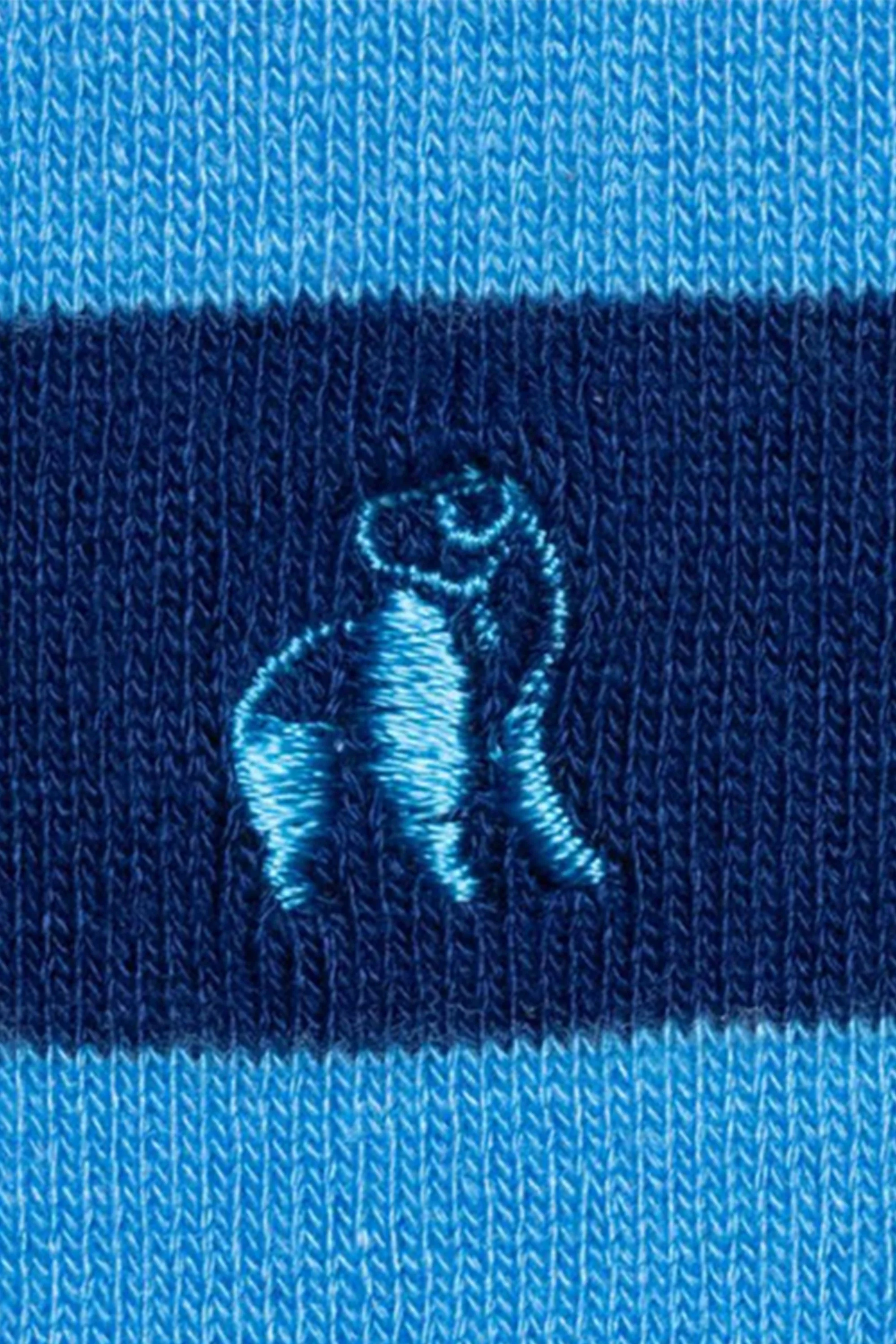 Swole Panda Bamboo Socks Sky Blue Striped - Image 2