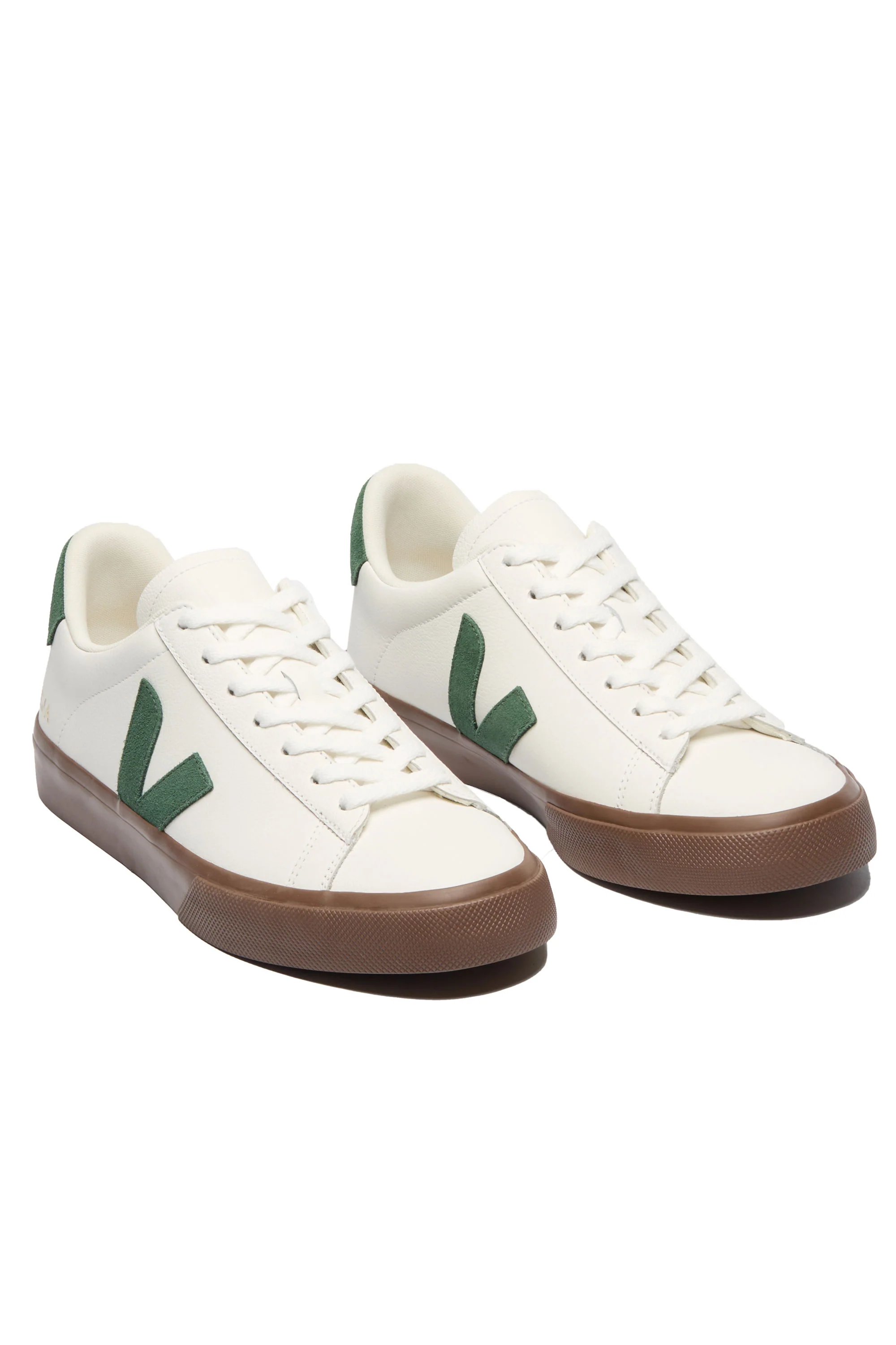 Veja Campo Leather Trainer White/Cyprus/Bark - Image 3