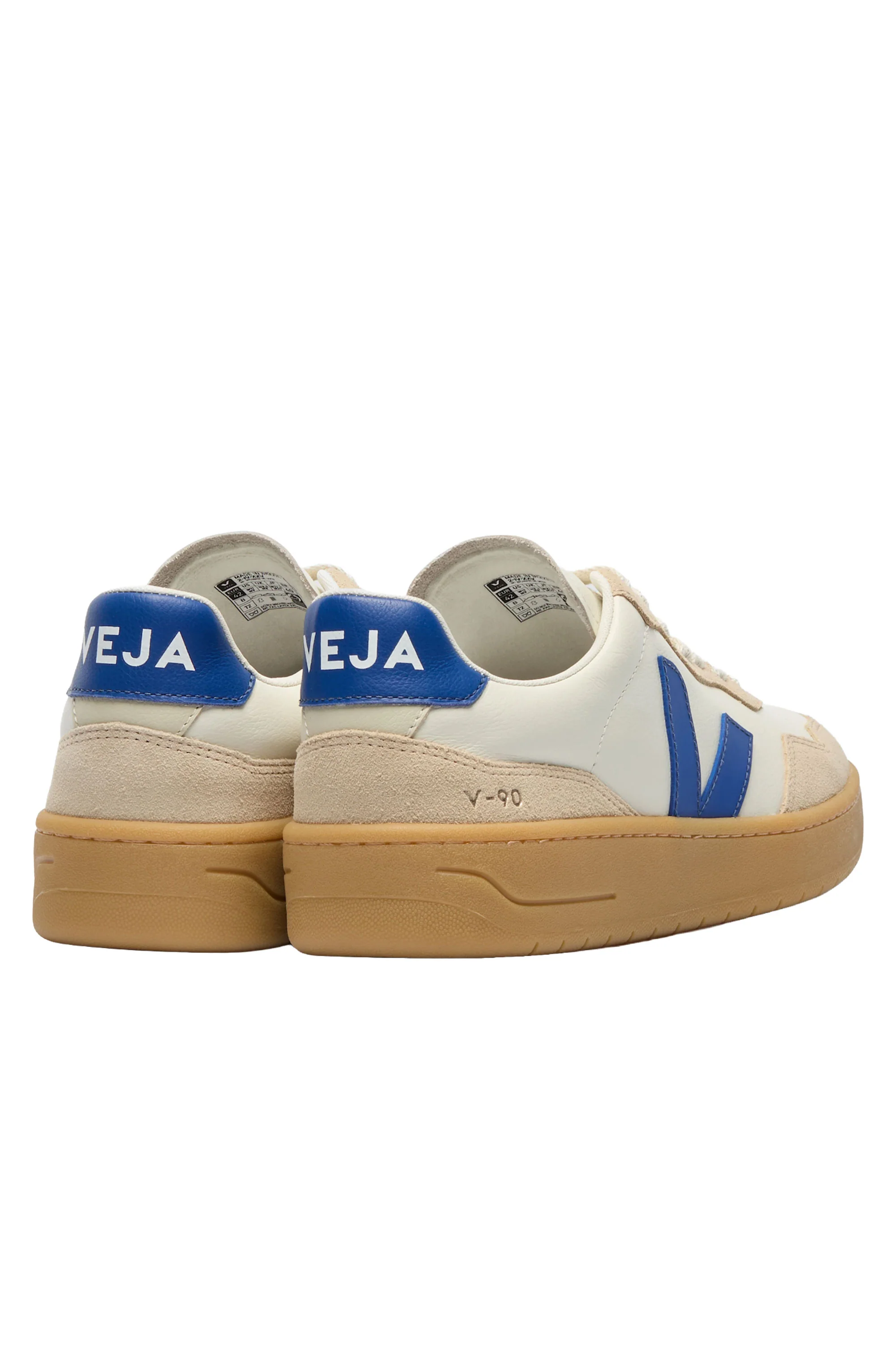 VEJA V-90 O.T. LEATHER TRAINER PURE ATLANTIQUE/ALMOND/NATURAL - Image 2